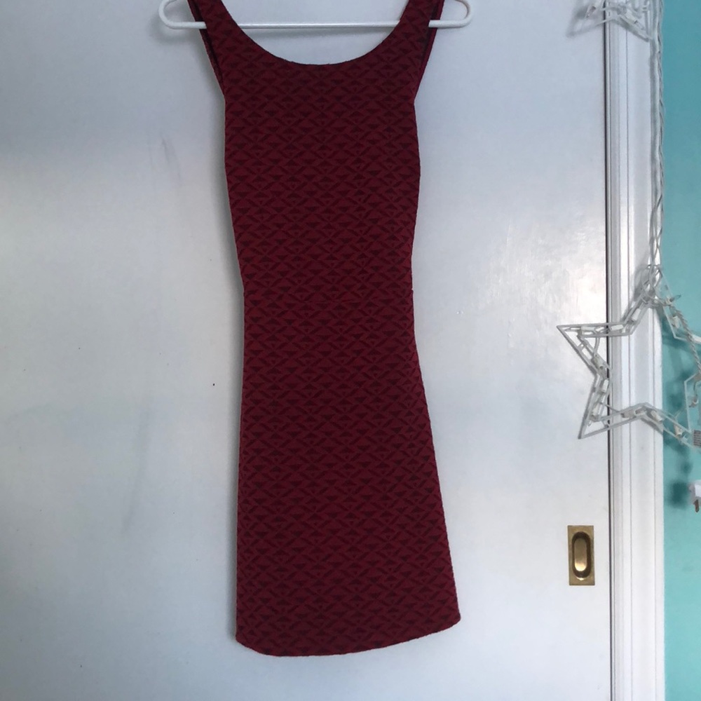 Cheveron Maroon Kids Dress